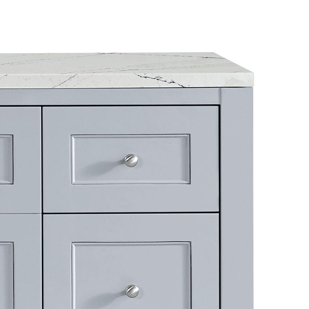 James Martin Vanities Breckenridge 60" Single Bathroom Vanity in Serenity Blue with 3 cm Ethereal Noctis Quartz Top, Rectangular Sink and FreePower Wireless Charger, , large