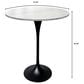 Leisuremod LeisureMod Verve Collection Modern Bar Height Table Black Base with 27 Round Light Natural Wood MDF Top, , large