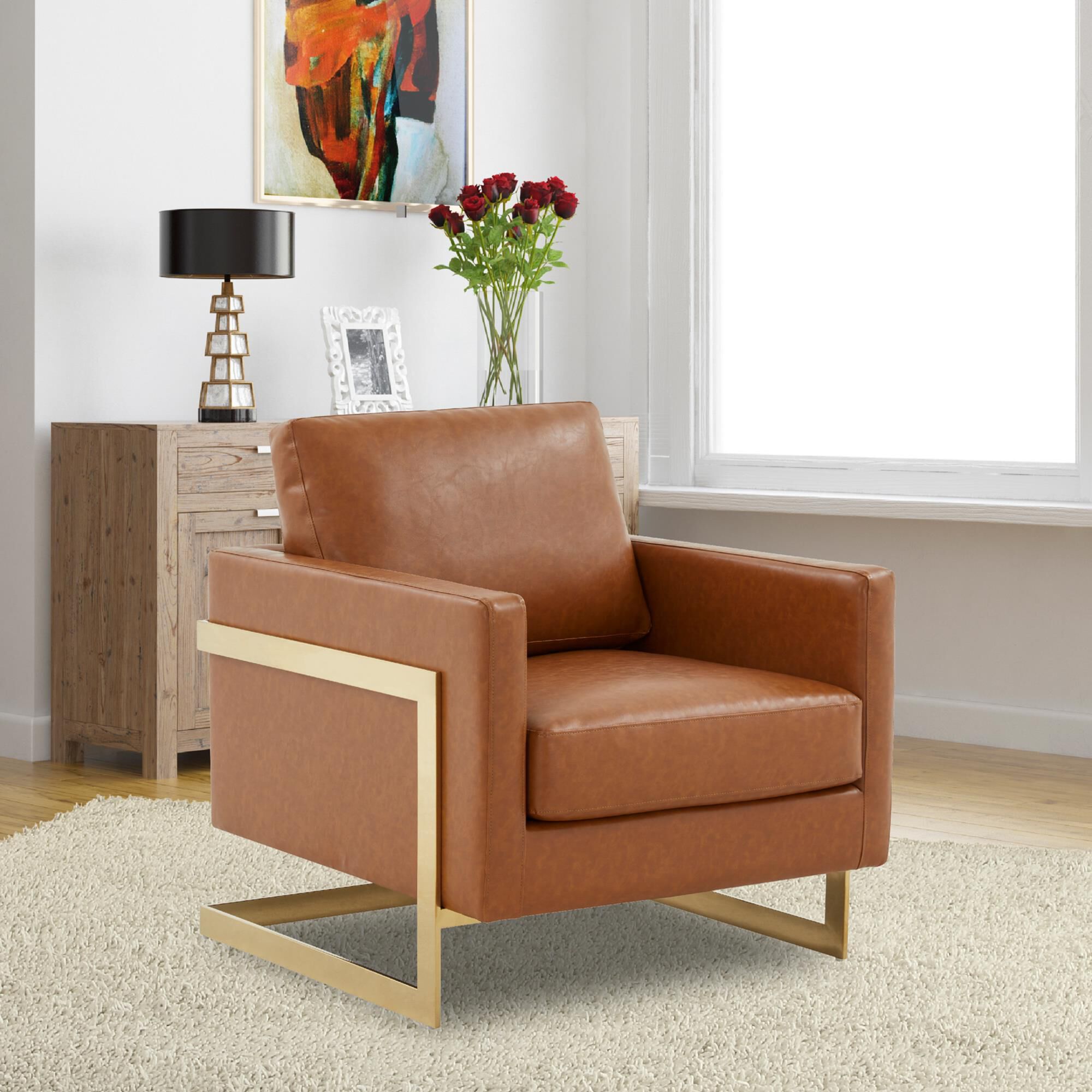 Accent shop chair cognac