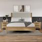Shannon Hills Davie 3-Piece Queen Upholstered Panel Bed with Nightstand Set in Pale Oak, , large