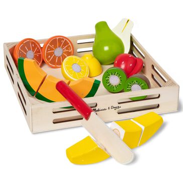 Melissa & Doug Cutting Fruit Wooden Play Food Set, , large