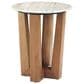 Slatehouse Wexler Round End Table in Brown and Gray, , large