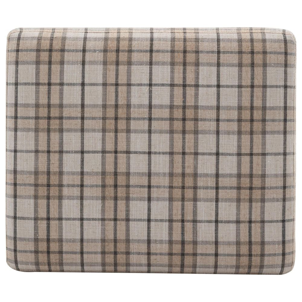 Lamps Per Se Camelot 25&quot; Rectangle Gliding Ottoman in Light Brown and Gray, , large