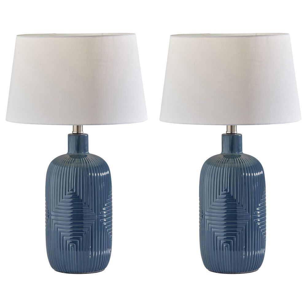 Adesso Maisie Table Lamp in Turquoise (Set of 2), , large