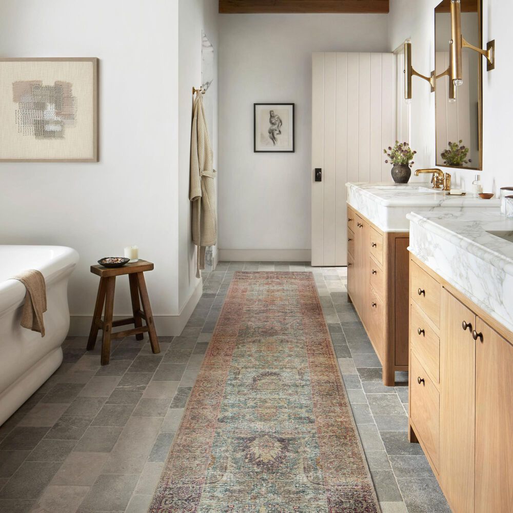 Amber Lewis x Loloi Georgie 2&#39; x 5&#39; Jade and Sunset Area Rug, , large