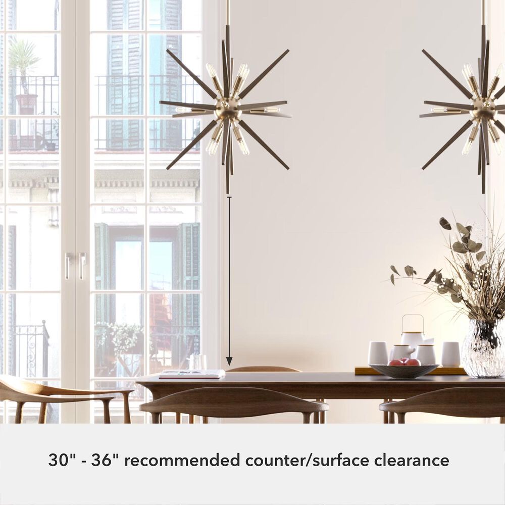 Hunter Jupiter Star 24&quot; 12-Light Pendant in Alturas Gold, , large