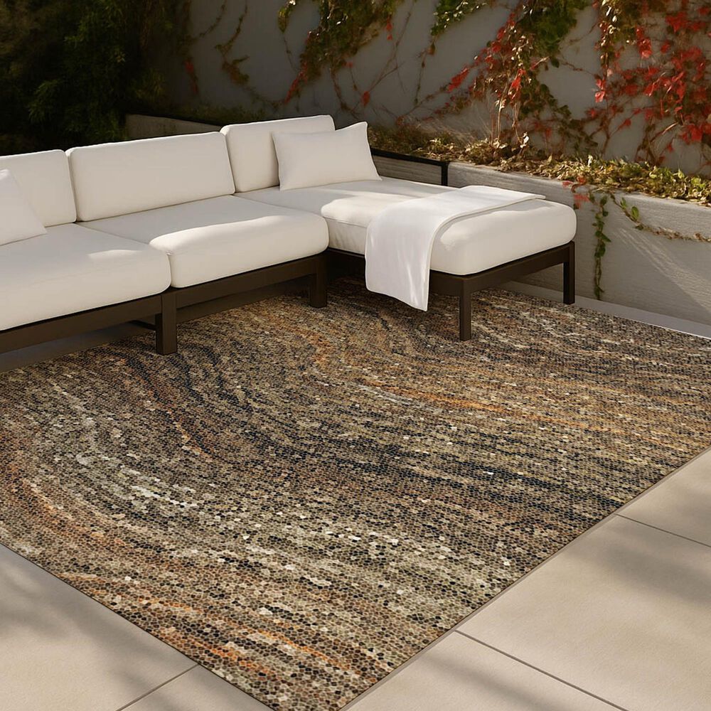 Dalyn Rug Company Lumara Brown 6'6" x 9'6" Area Rug, , large