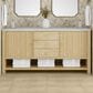 James Martin Vanities Marigot Single 72" Double Vanity in Sun-washed Oak with 3 cm Arctic Fall Solid Surface Top, , large