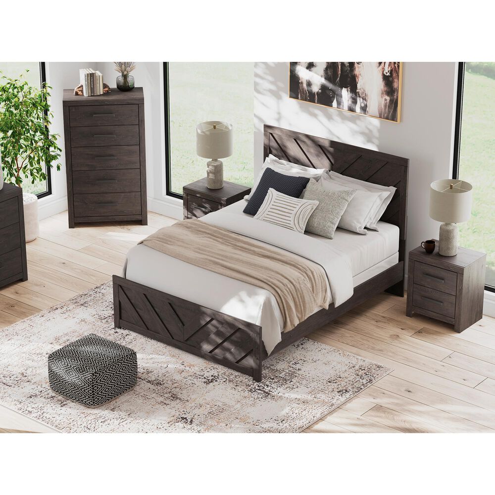 Ashley Prendonea 2-Drawer Nightstand in Dark Charcoal, , large