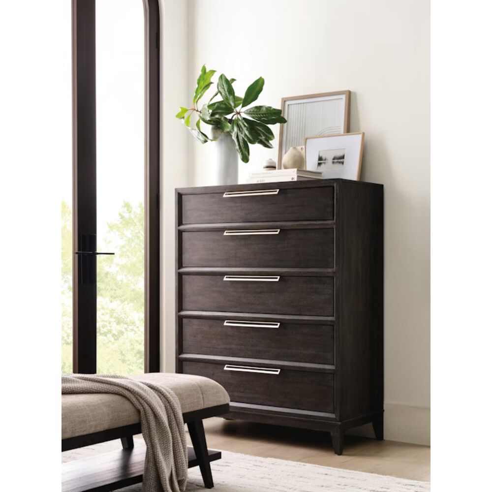 Pulaski Furniture Corp Quincy 5-Drawer Chest in Dark Brown, , large