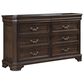 New Heritage Design Lynhurst 6-Drawer Dresser in Walnut Brown, , large