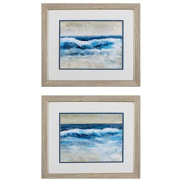Propac Breaking Shore Waves Wall Art in Blue (Set of 2), , large