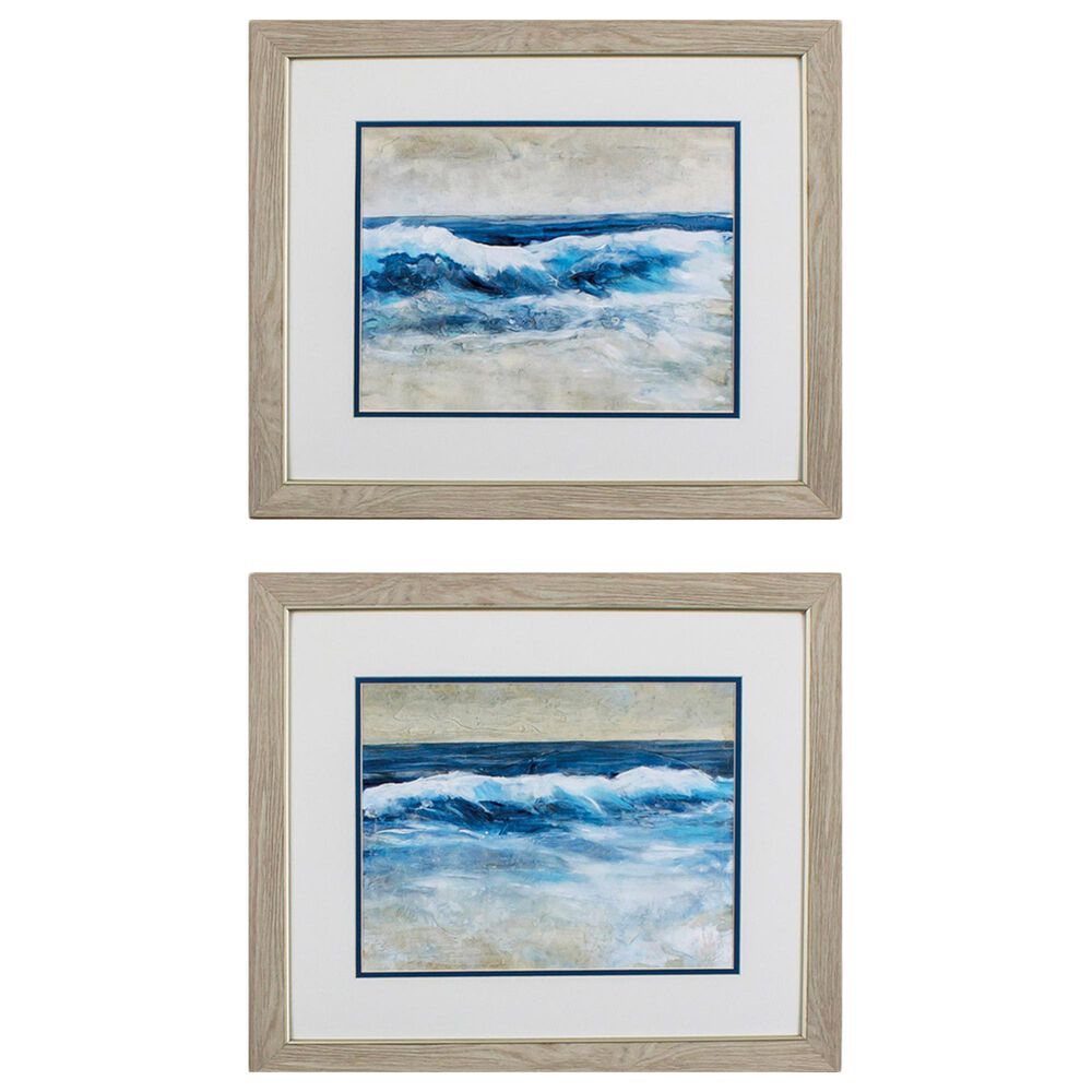 Propac Breaking Shore Waves Wall Art in Blue (Set of 2), , large