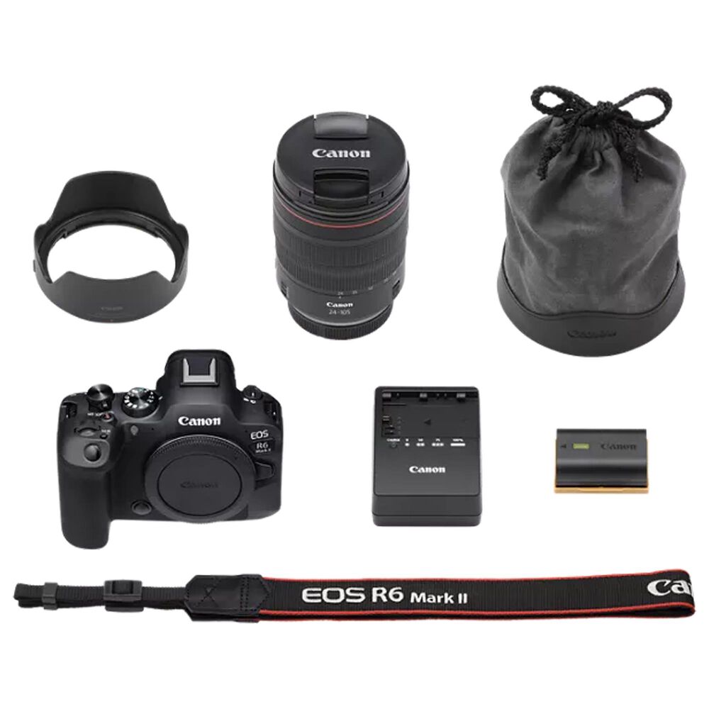 Canon EOS R6 Mark II Body Mirrorless Digital Camera with RF24-105mm F4 L IS  USM Lens in Black