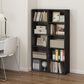 HOMLUX 5-Tier Reversible Bookshelf with Decorative Open Shelves in Blackwood, , large