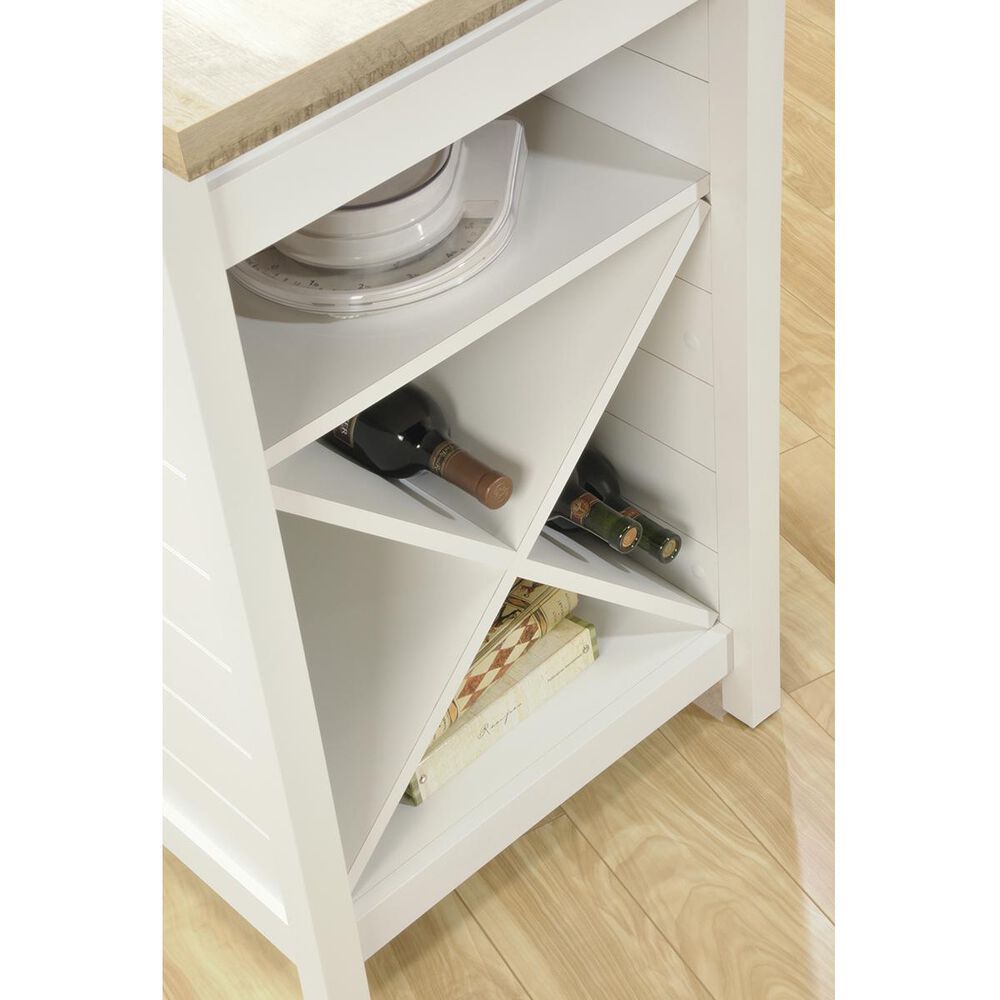 Sauder Cottage Road Kitchen Island in Soft White, , large