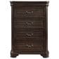 New Heritage Design Lynhurst 5-Drawer Chest in Walnut Brown, , large