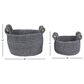 Maple and Jade Bohemian Storage Basket in Grey (Set of 2), , large
