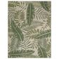 Nourison Garden Oasis GOA02 Ivory and Green 8" x 10" Indoor/Outdoor Area Rug, , large