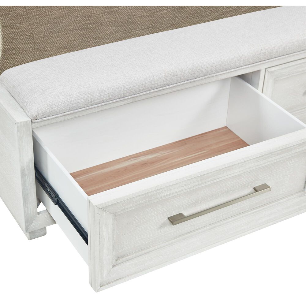 Sasha Lee 5-Piece Queen Storage Bedroom Set in Brushed White, , large