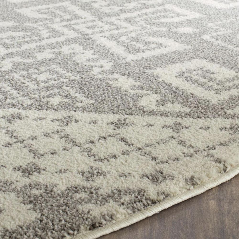 Safavieh Adirondack ADR107B-6R 6&#39; x 6&#39;  Ivory/Silver Round Rug, , large