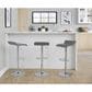 Lumisource Ale Swivel Adjustable Barstool with Grey Seat in Chrome (Set of 2), , large
