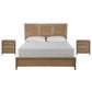 Universal Furniture Weekender King Panel Bed with Two Nightstands in Sand Dune, , large