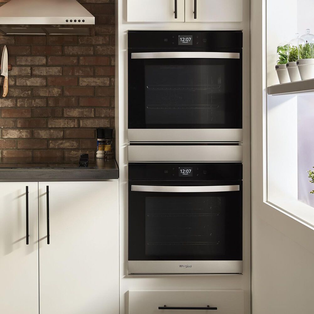 Whirlpool 24" Double Electric Wall Oven with Convection in Fingerprint