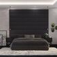 Jaxx Sacks Panelist Upholstered King Headboard Panel in Charcoal (Set of 4), , large
