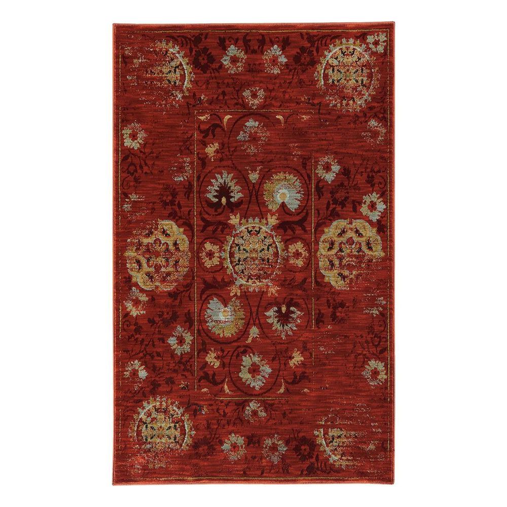 Oriental Weavers Sedona 6386E 1'10" x 3' Red Area Rug, , large