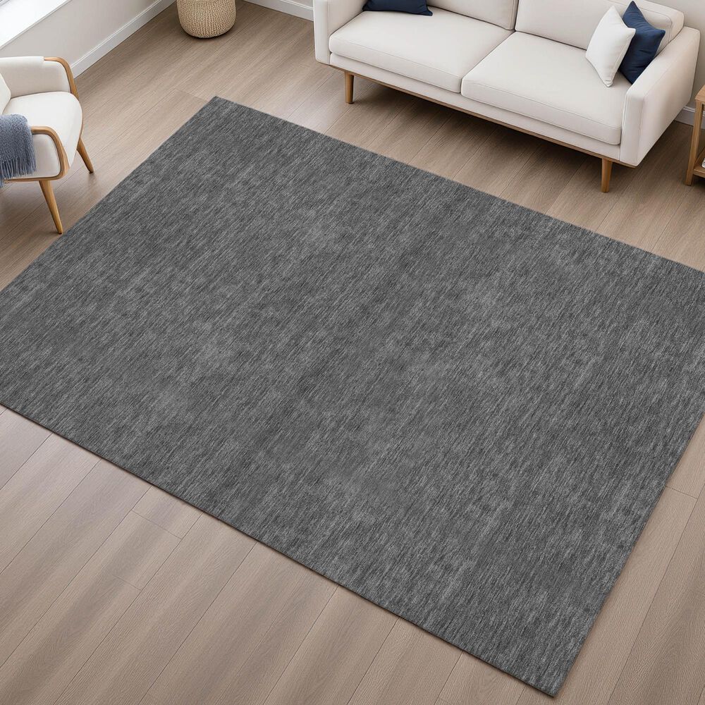 Dalyn Rug Company Soft Essentials Solid Graphite 8' x 10' Area Rug, , large