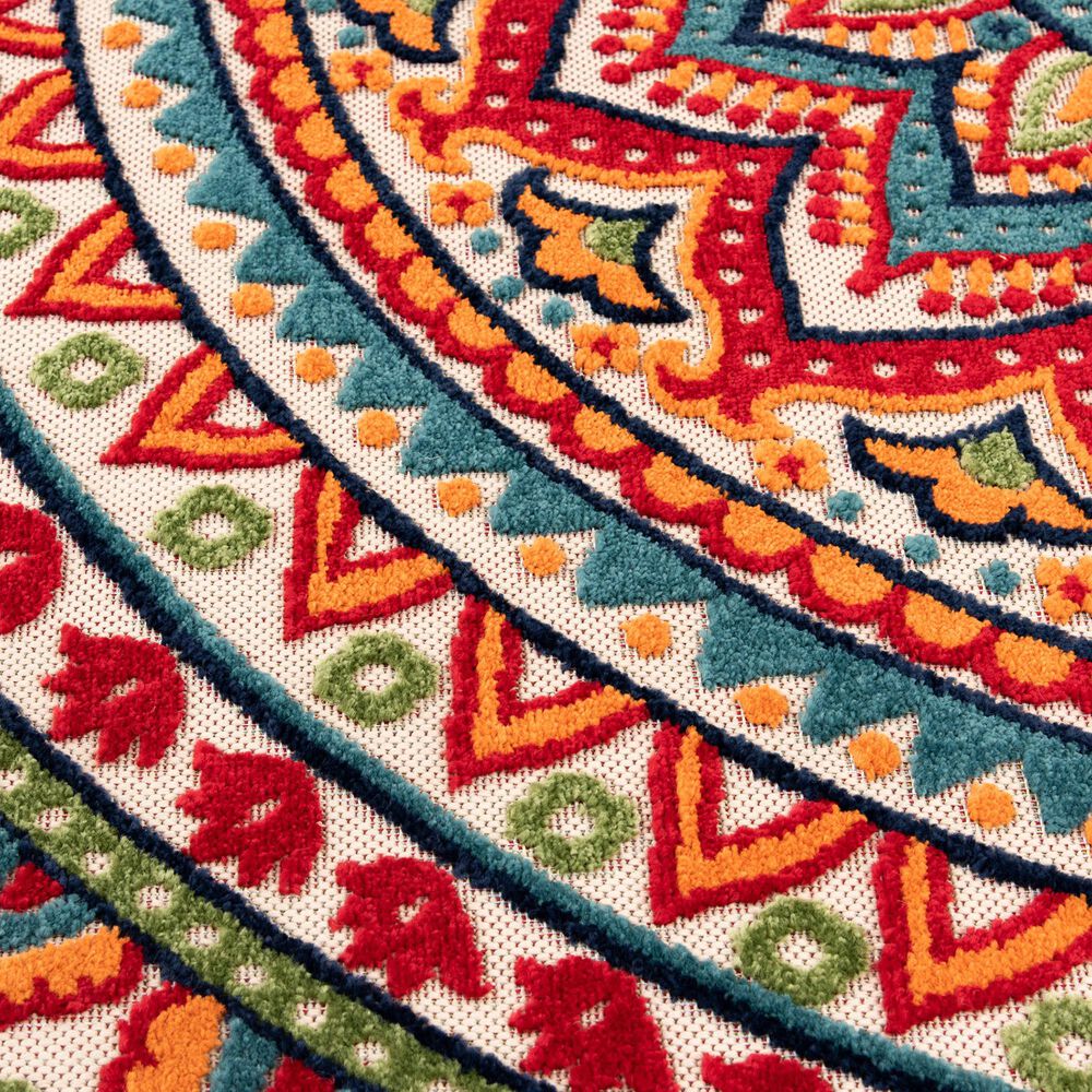 Central Oriental Fontana Panyin 3&#39;1&quot; x 5&#39;3&quot; Cream and Red Area Rug, , large