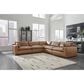 Ashley Emilia 5-Piece L-Shaped Sectional in Caramel, , large
