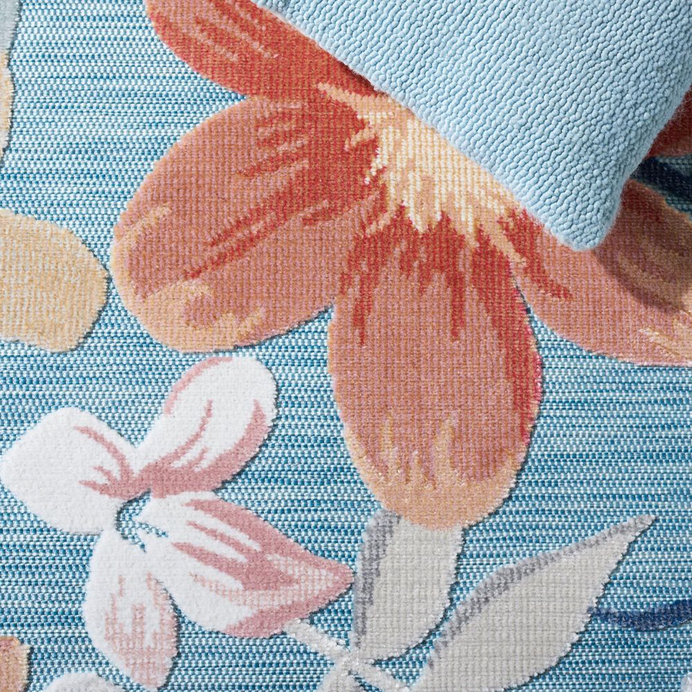 Safavieh Cabana CBN454J 9&#39; x 12&#39; Aqua and Rust Indoor/Outdoor Area Performance Rug, , large