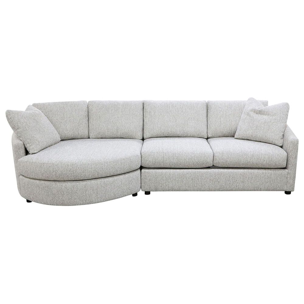 Fulton Home Malibu 2-Piece Stationary Sectional with Left Facing Chaise in Sansa Oatmeal, , large