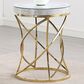 Pacific Landing Elise Round End Table in Silver and Gold, , large