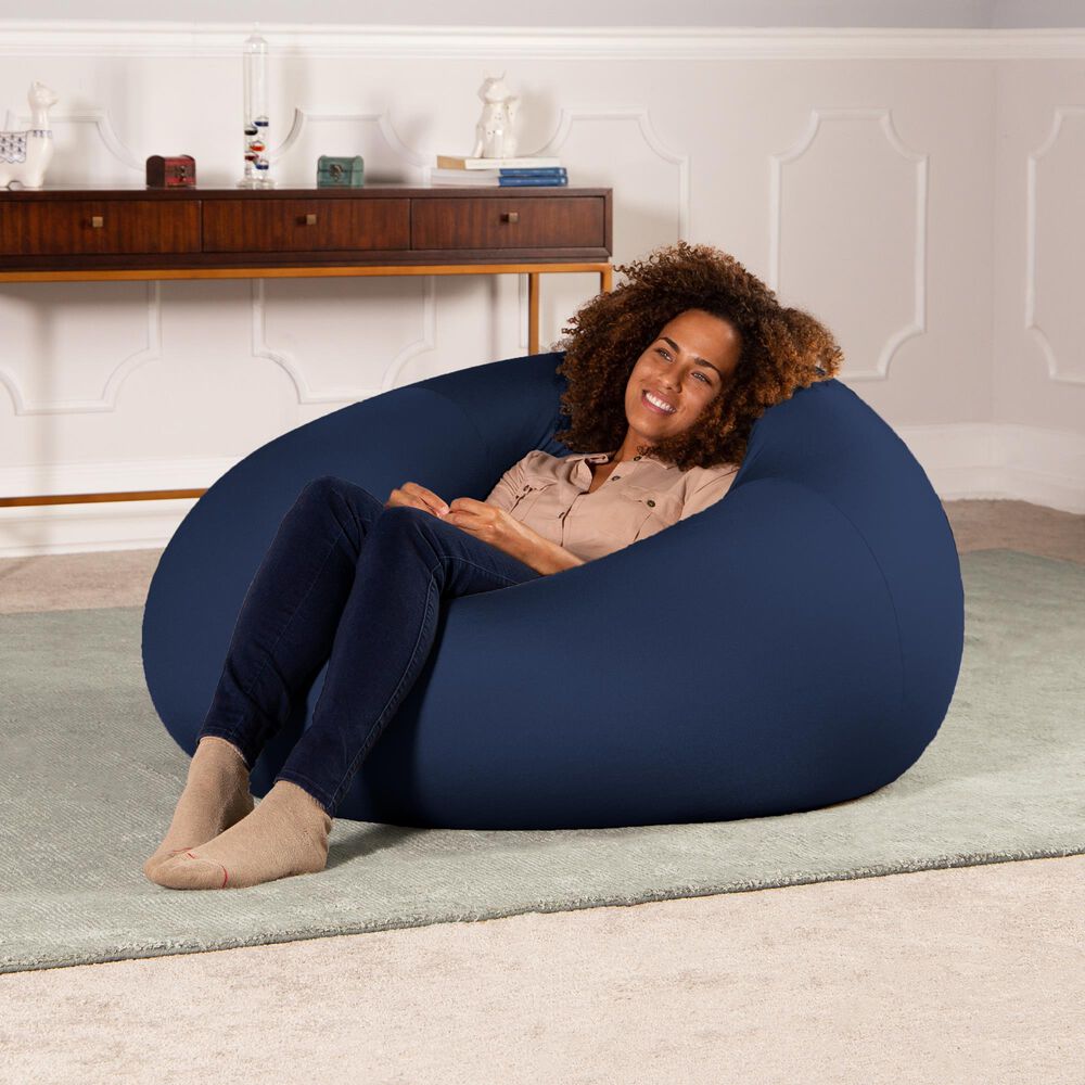 Jaxx Nimbus Large Bean Bag Chair in Navy, , large