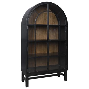 Ashley Greddinton Display Cabinet in Black and Medium Brown, , large