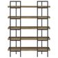 Ashley Montia 76" Bookcase in Light Brown and Gunmetal Gray, , large