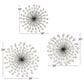 Maple and Jade 16", 20", 24" Wall Sculptures with Crystal in Polished Black (Set of 3), , large