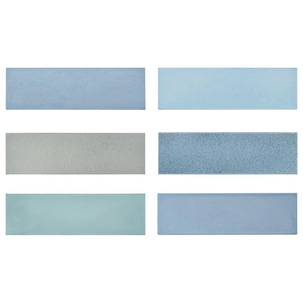 Soho Studio ColorHues Lake Blend 2" x 8" Cement and Lava Stone Tile, , large