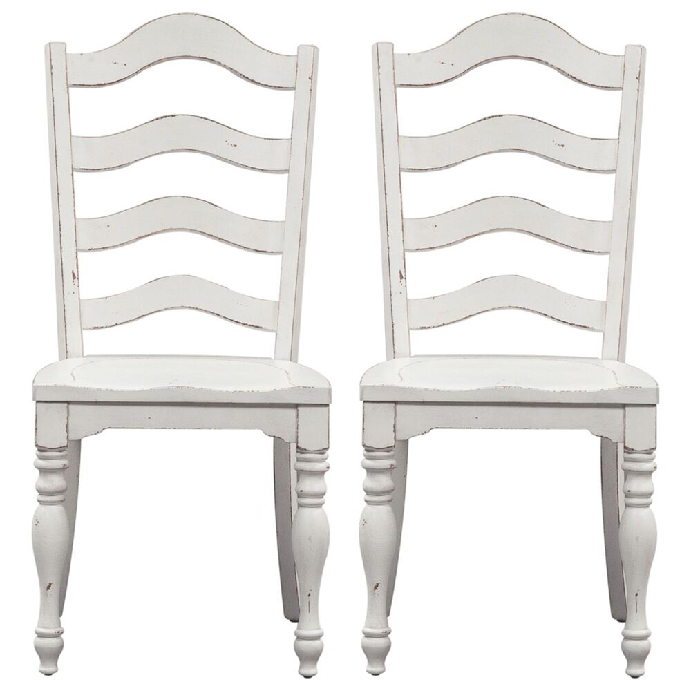 Belle Furnishings Magnolia Manor Side Chair in White &#40;Set of 2&#41;, , large