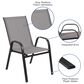 Flash Furniture Brazos 7-Piece Patio Dining Set in Black, , large