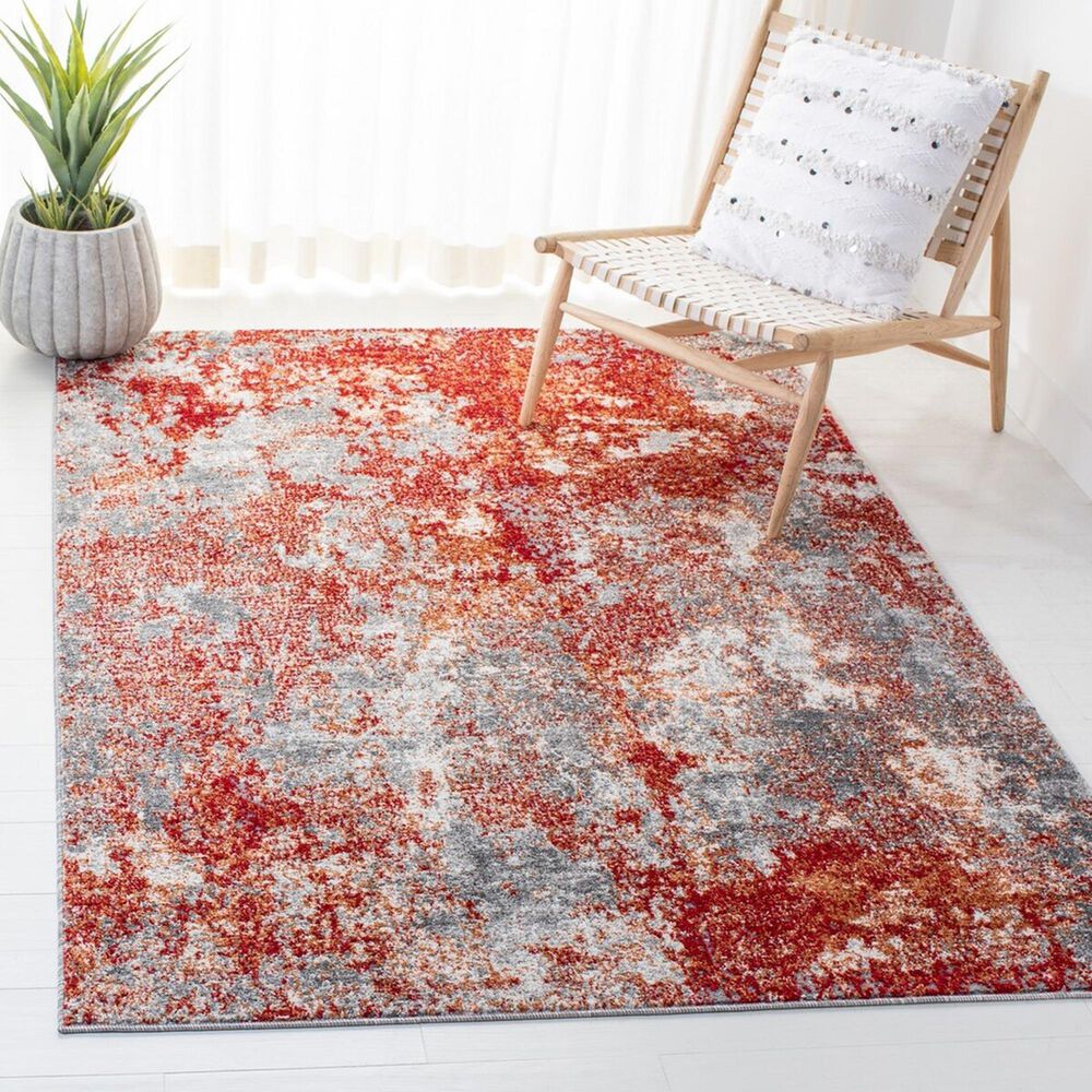 Safavieh Aston 3&#39; x 5&#39; Red and Grey Area Rug, , large