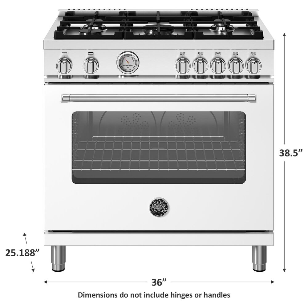 Bertazzoni Master 5.9 Cu.Ft. Gas Range in Bianco Matt, , large