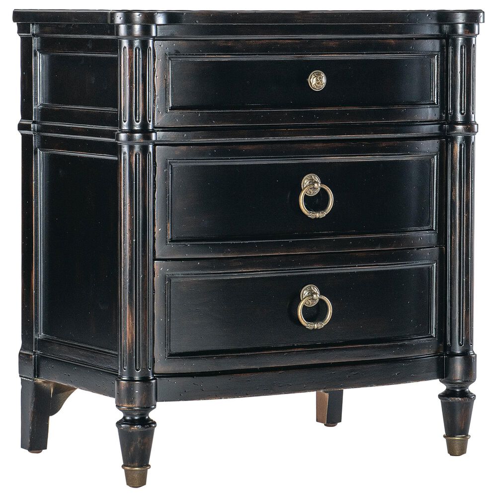 Hooker Furniture Charleston 3-Drawer Nightstand in Black Cherry, , large
