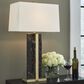 Ashley Neonish Marble Table Lamp in Black and Gold, , large