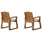 Hearth and Haven Della Dining Chair with Cream Cushion in Teak (Set of 2), , large