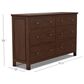 Archbold Furniture Heritage 6 Drawer Dresser Only in Brown Mahogany, , large