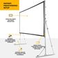 Kodak 150 Projector Screen with Stand - Fast Fold Front Projection Screen with Tripod & Case, , large